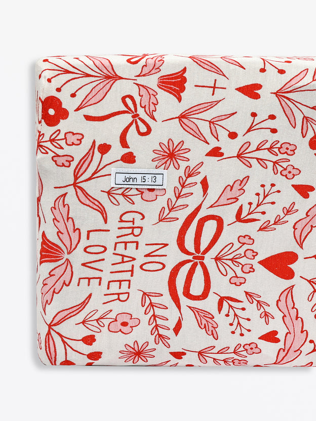 No Greater Love Pink Bedsheet Bamboo