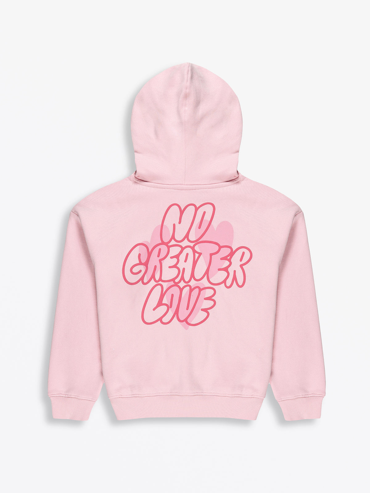No Greater Love Pink Cotton Fleece Hoodie