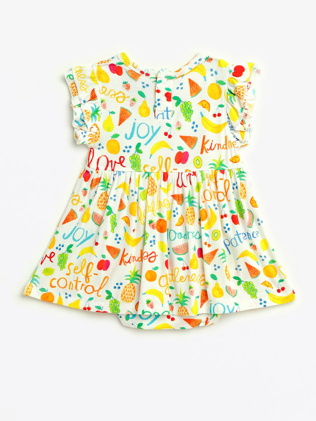 Fruit of the Spirit Short Sleeve Twirl Dress Bodysuit Bamboo