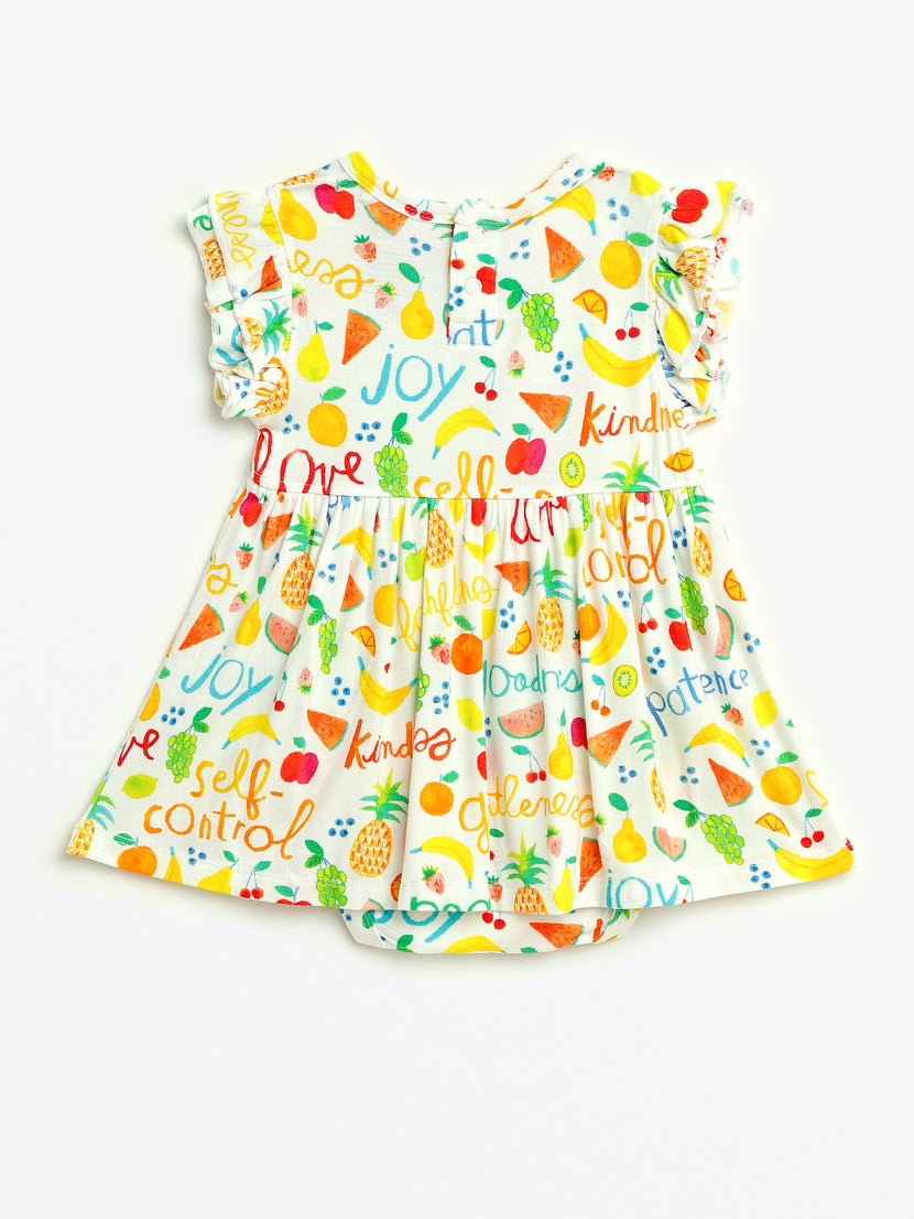 Fruit of the Spirit Short Sleeve Twirl Dress Bodysuit Bamboo