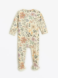 All Things Are Possible Footed Onesie PJ Ribbed Cotton/Bamboo Blend