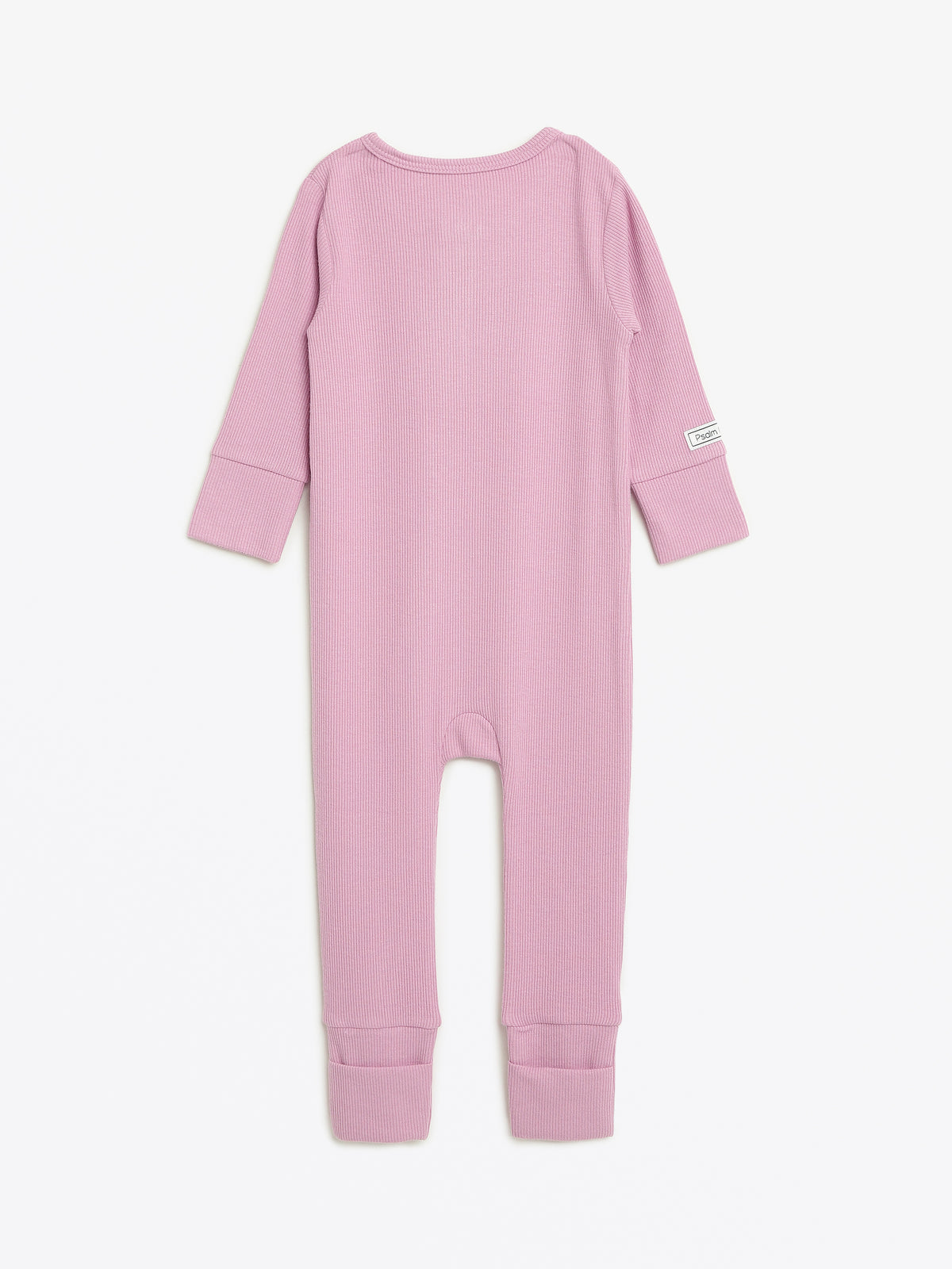 Solid Mauve PJ Footless Onesie Ribbed Cotton/Bamboo Blend