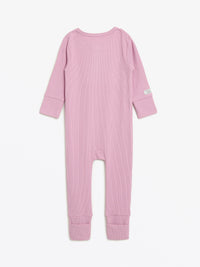 Solid Mauve PJ Footless Onesie Ribbed Cotton/Bamboo Blend