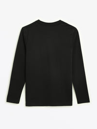 Black Prayer Pocket Long Sleeve Shirt Cotton