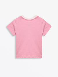 Pink Prayer Pocket Short Sleeve T-Shirt Cotton