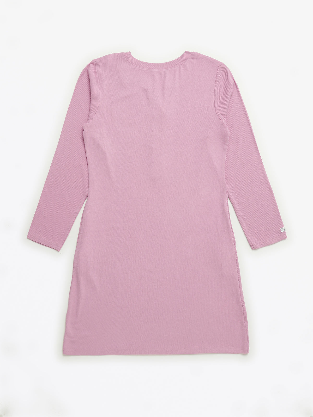 Solid Mauve Womens Nightgown PJ Ribbed Cotton/Bamboo Blend