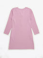 Solid Mauve Womens Nightgown PJ Ribbed Cotton-Bamboo Blend