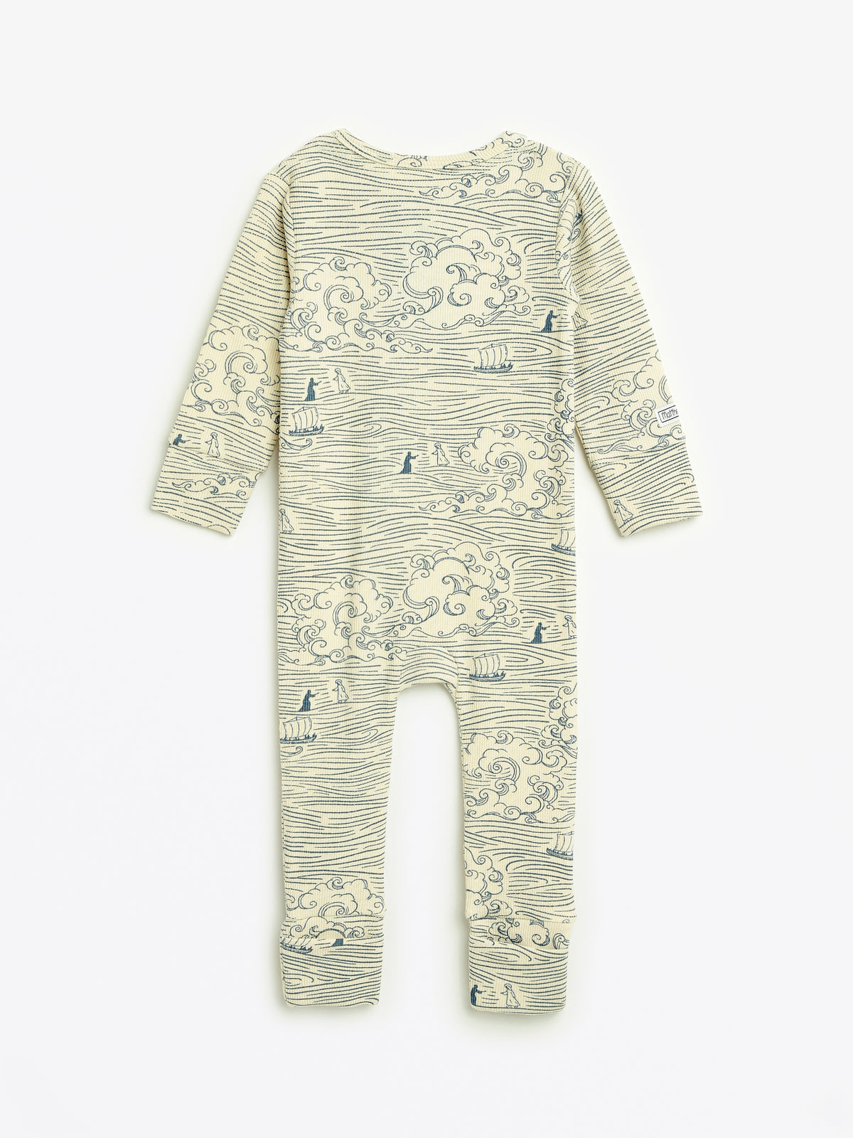 Walking on Water PJ Footless Onesie Ribbed Cotton/Bamboo Blend