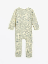 Walking on Water PJ Footless Onesie Ribbed Cotton/Bamboo Blend