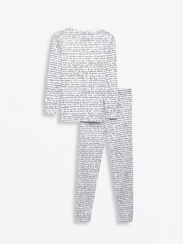 Love One Another PJ Long Sleeve Set Cotton