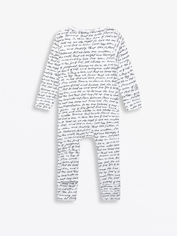 Love One Another Footless Onesie Cotton