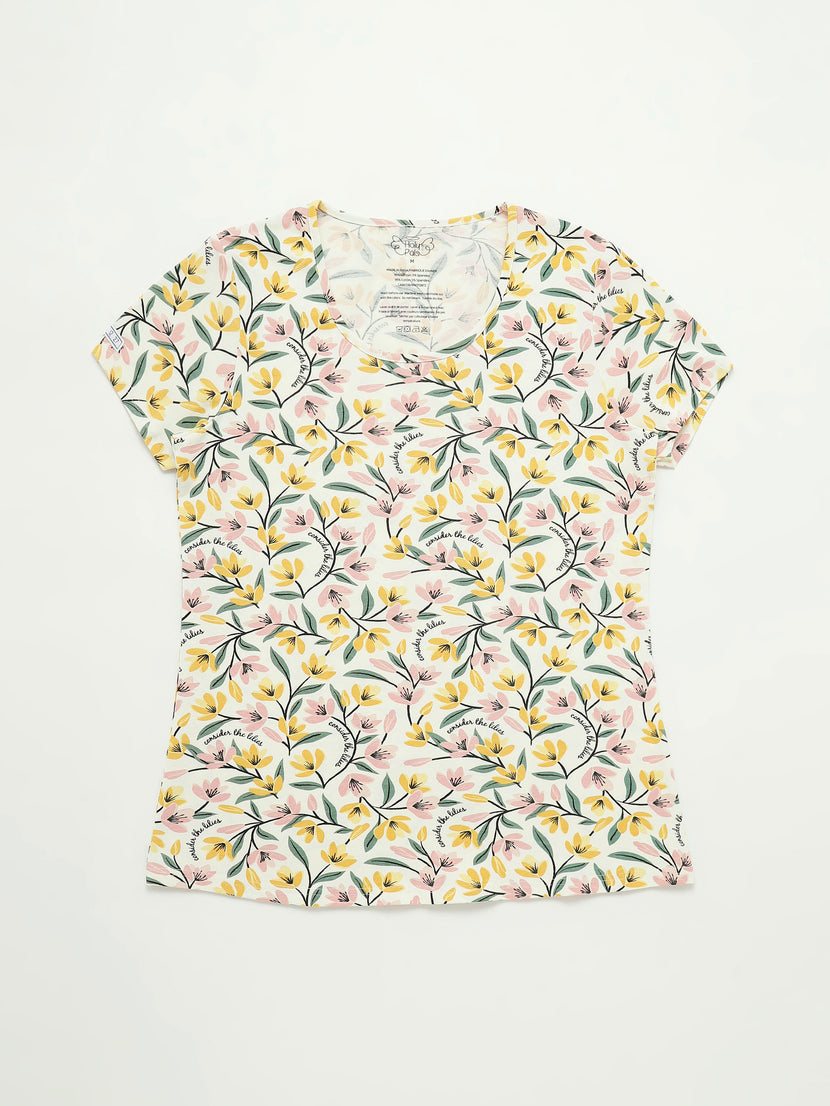 Consider the Lilies Women's PJ Relaxed Set Cotton
