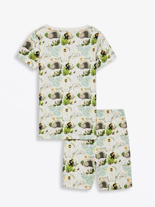 He Is Risen PJ Shorts Set Cotton