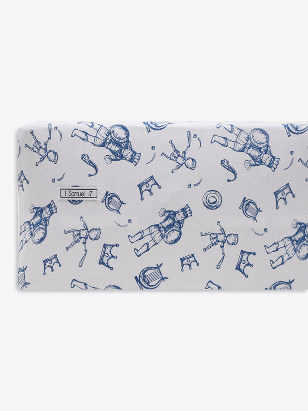 David & Goliath Blue Bedsheet Cotton