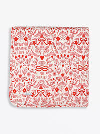 No Greater Love Pink Blanket Bamboo