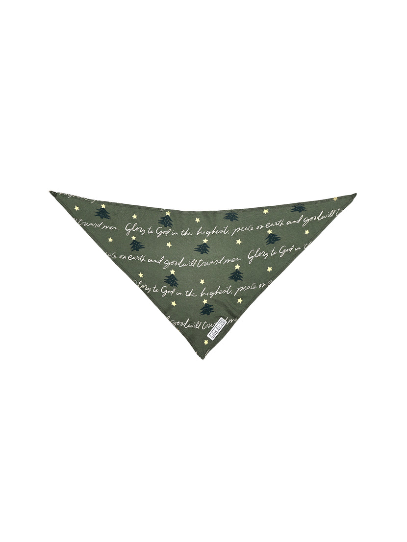 Glory to God Olive Pet Bandana Bamboo