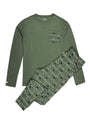 Glory to God Olive PJ Mens Long Sleeve Jogger Set Bamboo