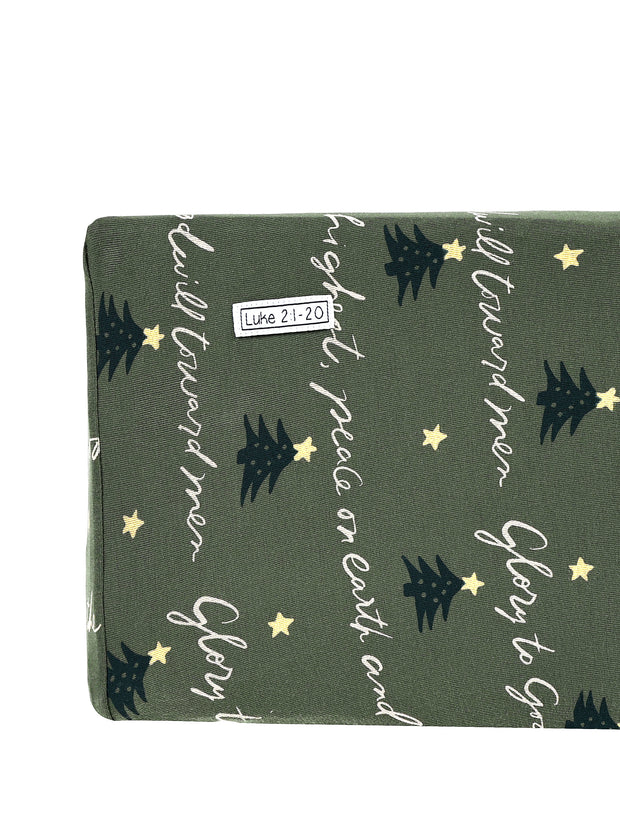 Glory to God Olive Bedsheet Bamboo