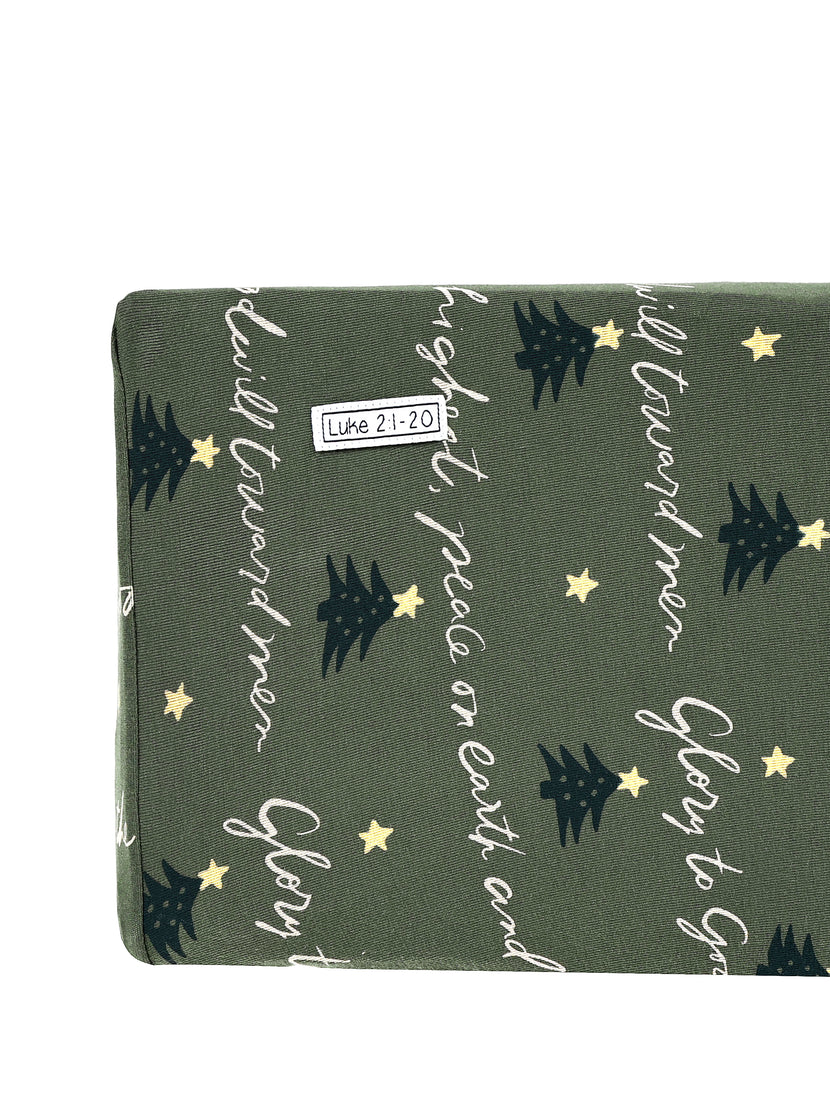 Glory to God Olive Bedsheet Bamboo
