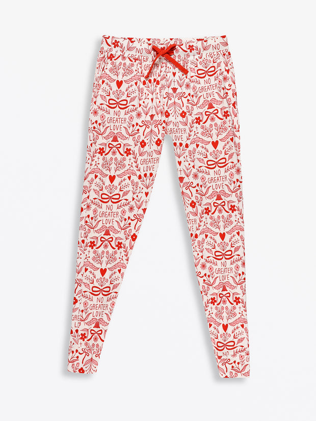 No Greater Love Pink Women's PJ Jogger Set Bamboo
