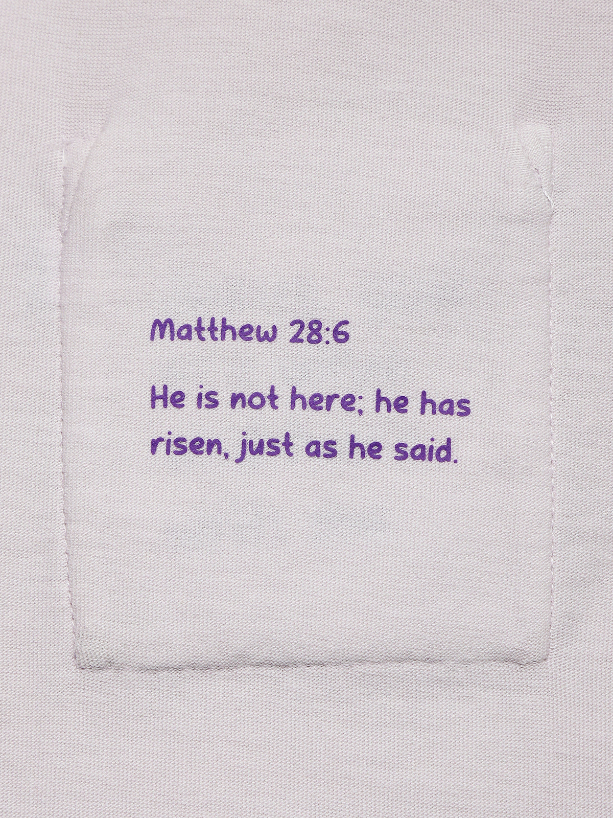 Baby Orchid Prayer Pocket T-Shirt Cotton | Short Sleeve