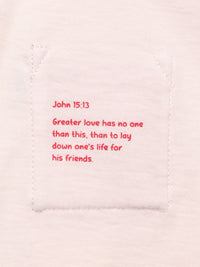Baby Pink Prayer Pocket T-Shirt Cotton | Long Sleeve