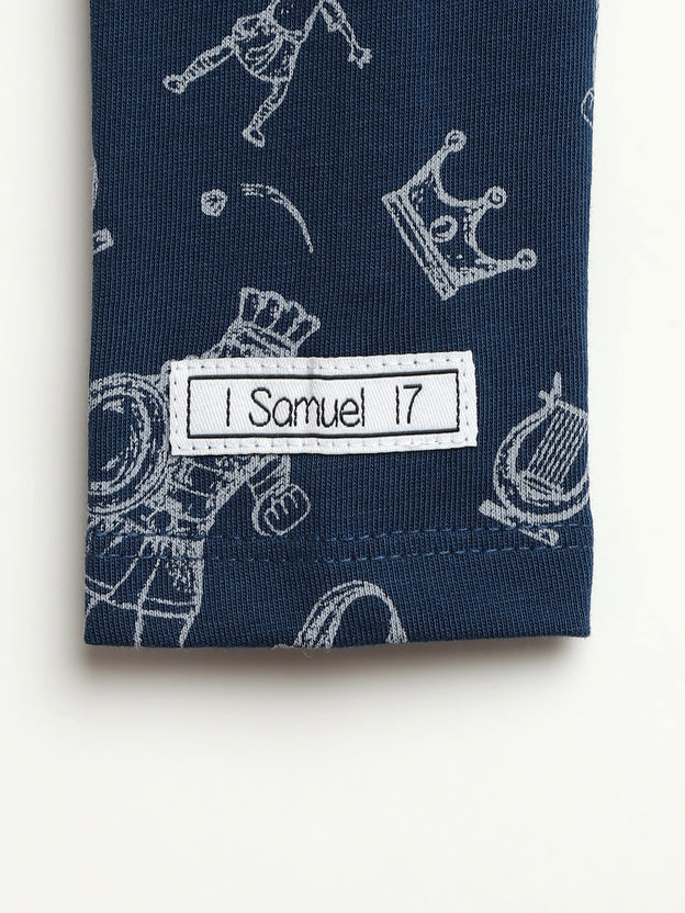 David & Goliath Sailor Blue Long Sleeve Bodysuit Cotton