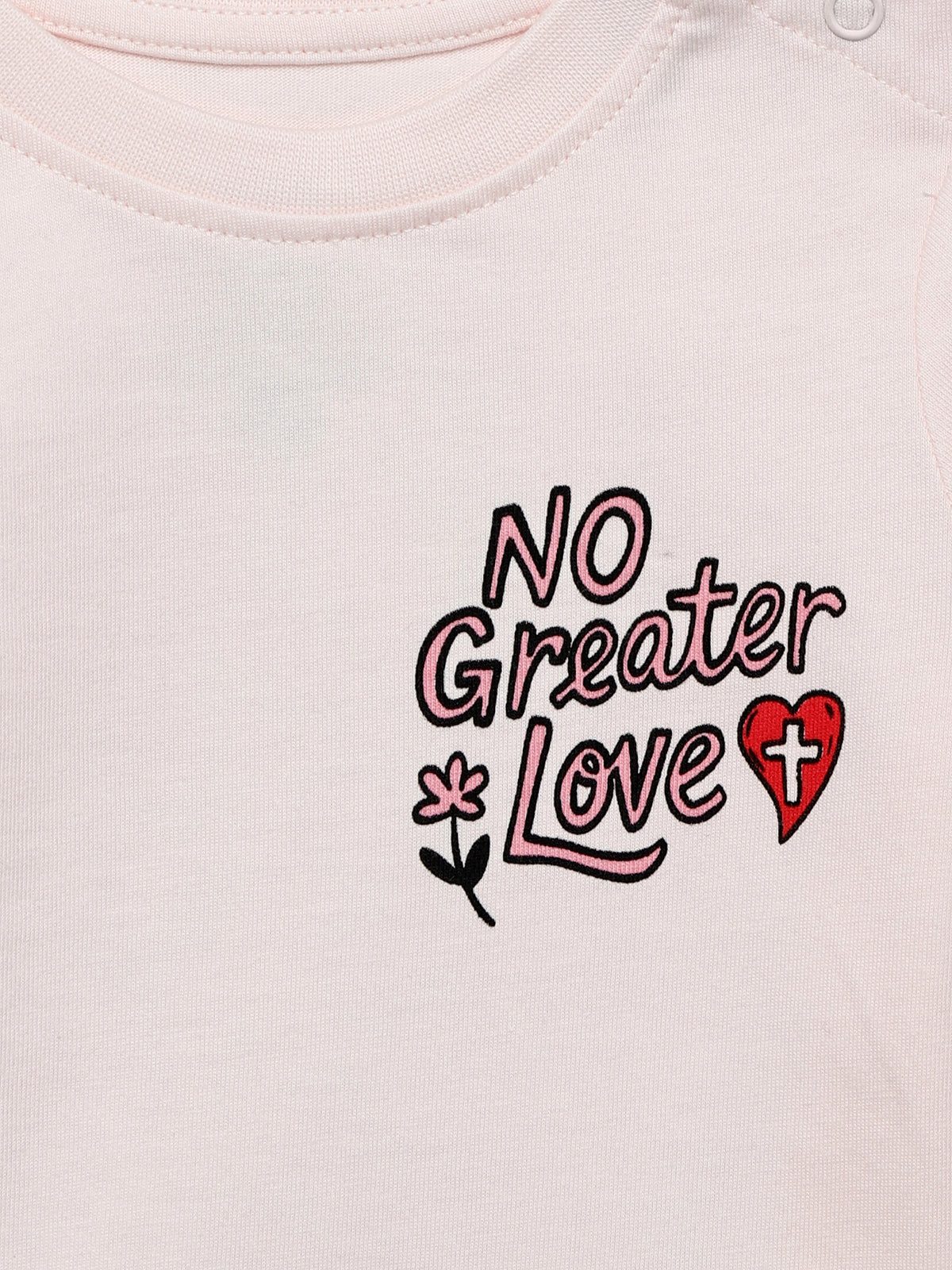 No Greater Love Pink Short Sleeve T-Shirt Cotton