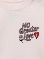 Kids No Greater Love Pink T-Shirt Cotton | Short Sleeve