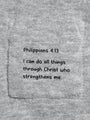 Baby Heather Gray Prayer Pocket Bodysuit | Long Sleeve