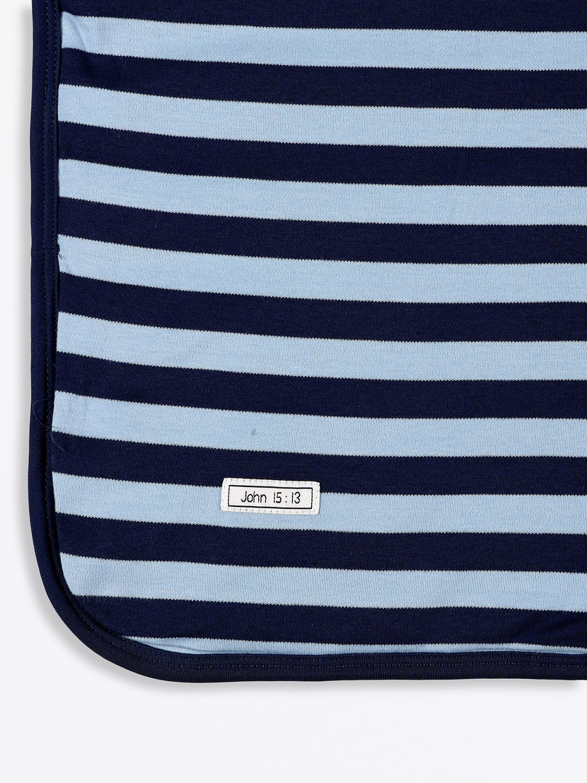 No Greater Love Blue Blanket Cotton
