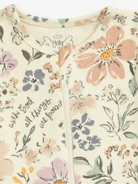 All Things Are Possible Footless Onesie PJ Ribbed Cotton/Bamboo Blend