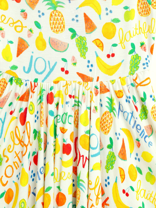 Fruit of the Spirit Short Sleeve Twirl Dress Bamboo