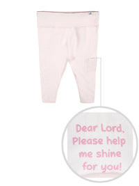 Kids Shine Prayer Pocket Heavenly Pink Leggings