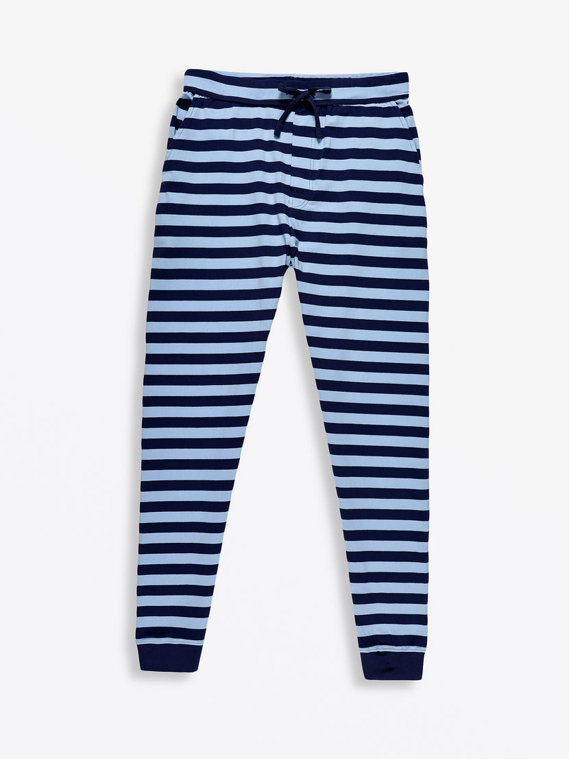 No Greater Love Blue Mens PJ Set Cotton