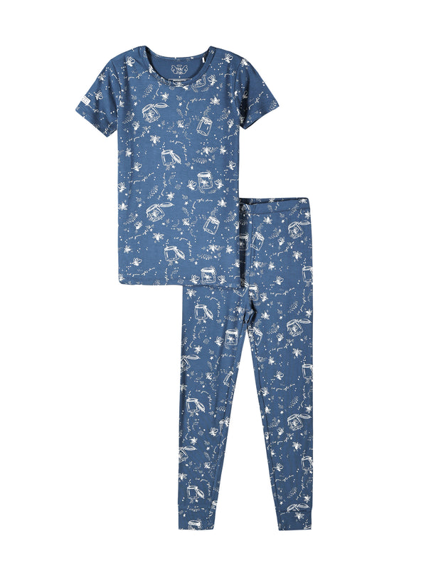 Let Your Light Shine Fireflies PJ Short Sleeve Set Bamboo