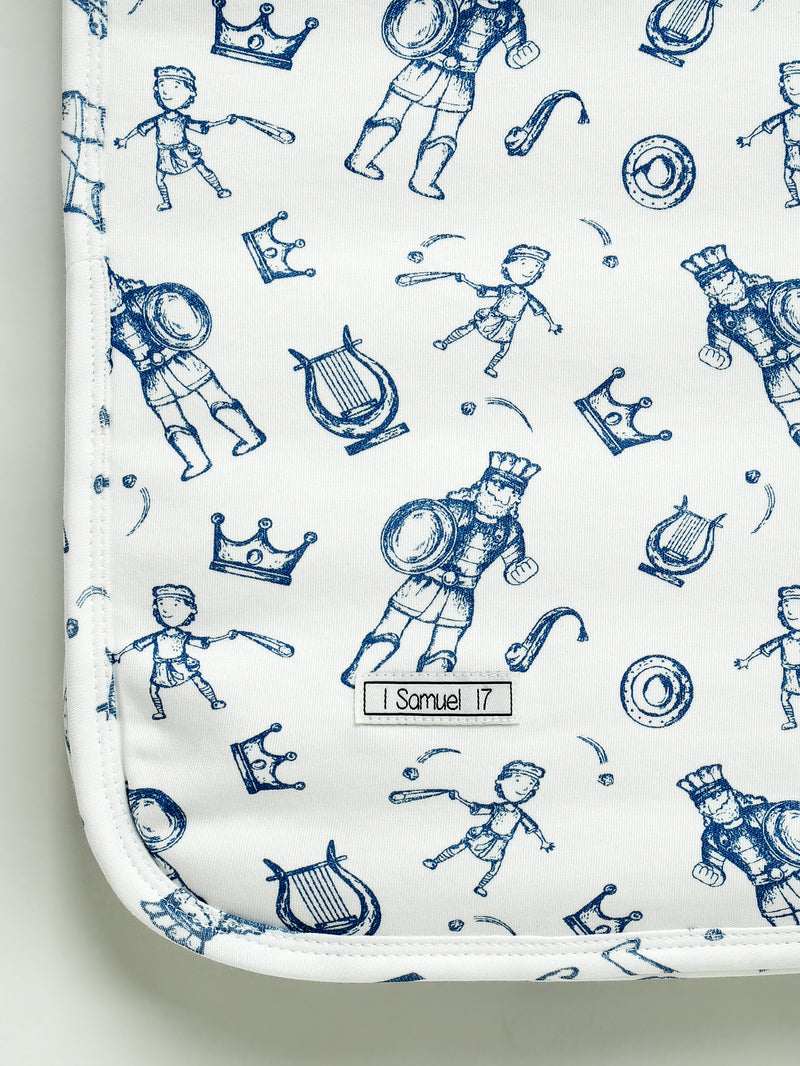 David & Goliath Blue Blanket Cotton