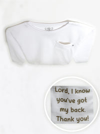 Baby White Prayer Pocket Cotton | Long Sleeve
