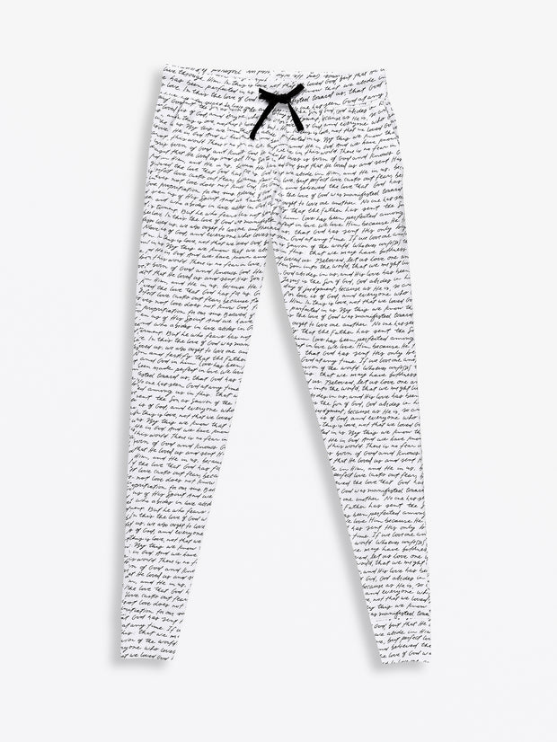 Love One Another Womens PJ Jogger Set Cotton