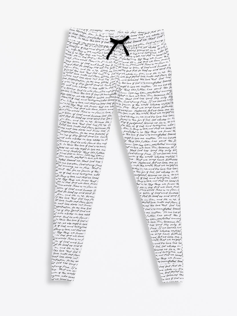 Love One Another Womens PJ Jogger Set Cotton