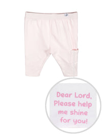 Baby Shine Prayer Pocket Heavenly Pink Leggings
