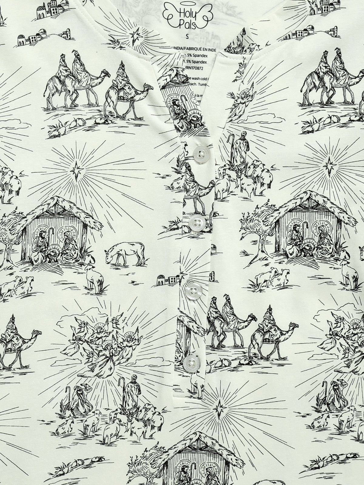 O Little Town of Bethlehem Womens Nightgown PJ Cotton