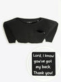 Kids Black Prayer Pocket T-Shirt | Long Sleeve