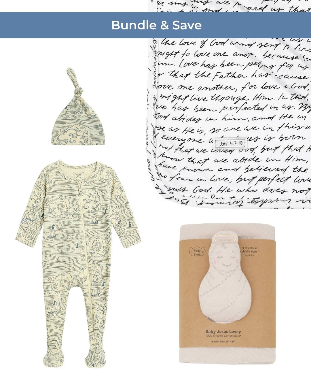 Blessed Beginnings Baby Boy Bundle - Walking on Water