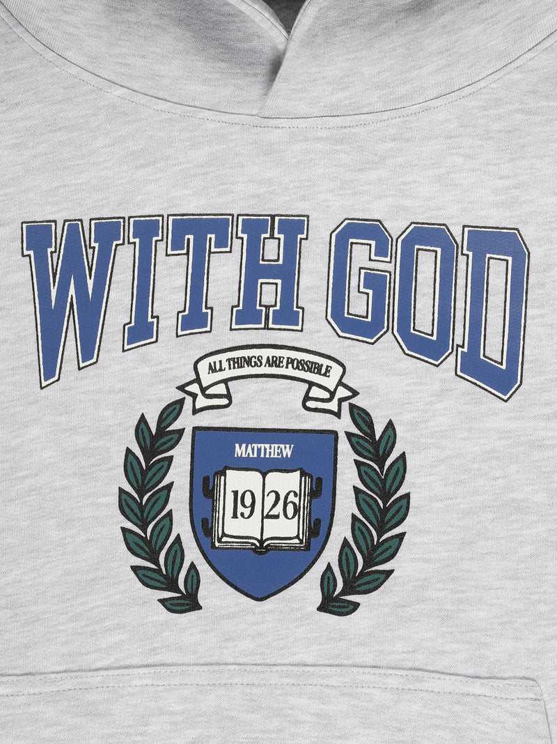 With God Cotton Fleece Hoodie