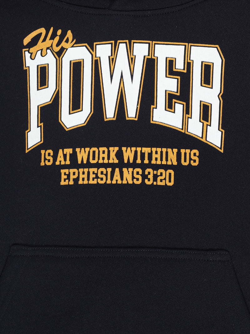 His Power Cotton Fleece Hoodie