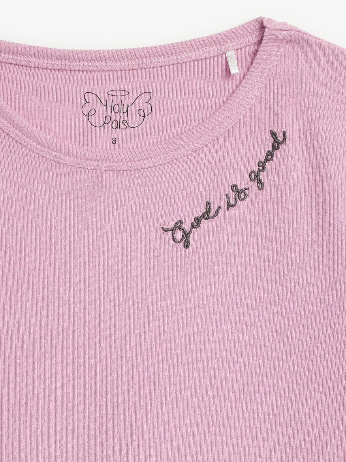 Solid Mauve PJ Long Sleeve Set Ribbed Cotton/Bamboo Blend