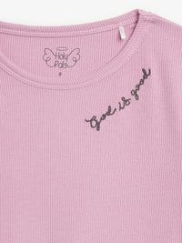 Solid Mauve PJ Long Sleeve Set Ribbed Cotton/Bamboo Blend