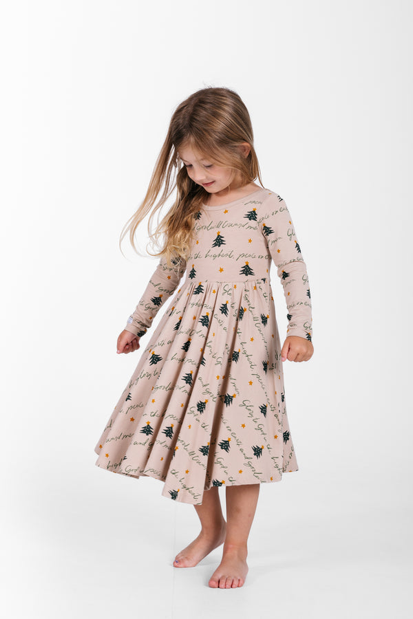 Glory to God Twirl Dress Bamboo