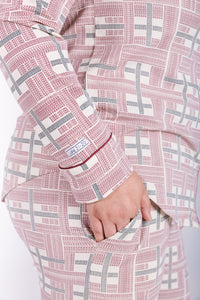 Prophecy Plaid Womens Notch Collar PJ Set Cotton